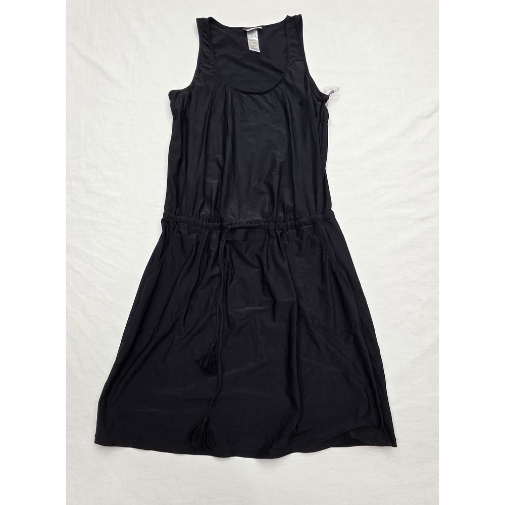 Tommy‎ Bahama Black Casual Sleeveless Waist Pockets Dress Women's Size Medium